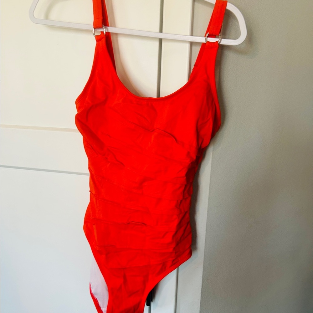 Calvin Klein Vibrant Orange One Piece Swimsuit